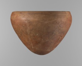 Bowl, Large conical Egyptian pottery vessel, clay; wide about 4/5 of the height with walls