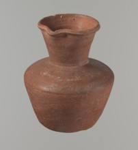 Vessel, Egyptian ceramics, clay vessel, jug. Medium-sized jug with a biconical body, widest at