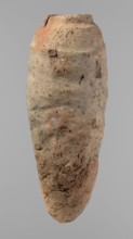 Vessel, Egyptian pottery, hand-made clay vessel with a conical belly widest in its upper part