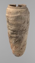 Vessel, Egyptian pottery, hand-made clay vessel with a conical belly widest in its upper part
