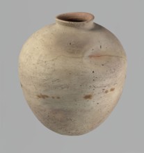 Vessel, Egyptian pottery, ceramics, clay vessel. Ovoid, slightly downward-stretching shape, widest