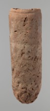 Vessel, Egyptian pottery vessel, handmade clay vessel. An almost cylindrical vessel, widest in its