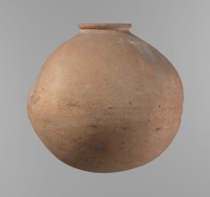 Vessel, Egyptian pottery vessel, clay, wheel-made with roughly half of its height worked with a