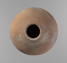 Vessel, Egyptian pottery ceramic clay vessel. A vessel with an almost spherical, slightly