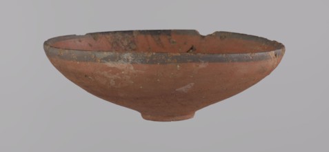 Bowl, A conical clay bowl with a ring-shaped ring bottom, wheel-made from Nile clay type NB2,