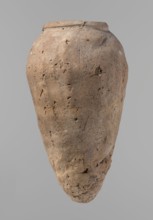 Vessel, Egyptian pottery, hand-made clay vessel; Old Kingdom, c. 2686–c. 2181 BC; from Edfu; vessel