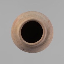 Vessel, Beer jug of a slightly irregular, conical shape with a wide, very short neck and a flat