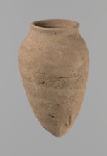 Vessel with hieratic inscription, Egyptian pottery conical clay vessel tapering toward the bottom,
