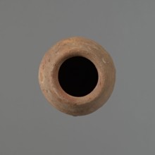Vessel with hieratic inscription, Egyptian pottery ceramic conical vessel tapering toward the