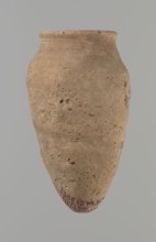 Vessel with hieratic inscription, Egyptian pottery, ceramic conical vessel tapering towards the