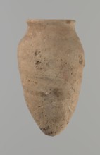 Vessel with hieratic inscription, Egyptian pottery ceramic conical vessel tapering toward the