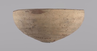 Bowl, Bowl with a conical shape and a pointed bottom. Flat, straight rim. Vessel made on the wheel