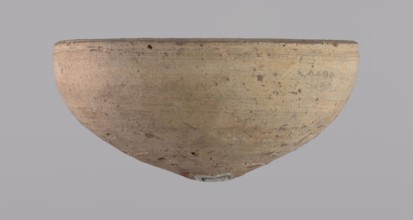 Bowl, Bowl with a conical shape and a pointed bottom. Flat, straight rim. Vessel made on the wheel