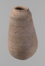 Vessel, Egyptian pottery ceramic clay vessel; New Kingdom, from Deir el-Medina; vessel; height 18.5