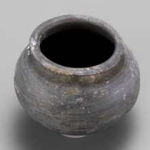 Vessel, unknown northern Mesopotamian workshop; viceless vessel, metallic ware, spherical vessel