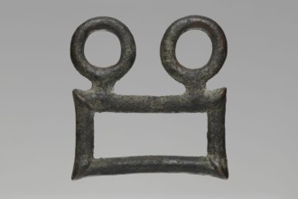 Buckle, Bronze buckle consisting of two parts in a shape similar to rectangles with joints. One