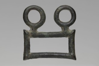 Buckle, Bronze buckle consisting of two parts in a shape similar to rectangles with joints. One