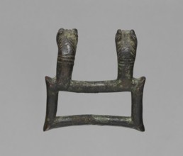 Buckle, Bronze buckle consisting of two parts in a shape similar to rectangles with joints. One