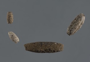 Set of four spindle-shaped beads, unknown Northern Mesopotamian workshop, Early Jazira III period