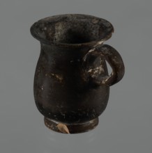 Jug, red-figure pottery, Greek pottery, mermaid mythological, Athens Greece. A small jug with a low
