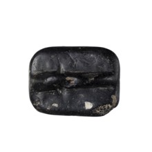 Rectangular stamp seal with a handle in the form of a protruding ridge along the axis of the seal