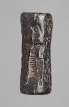 Cylinder seal with a mythological scene, unknown Cypriot workshop; mythological scene depicting two