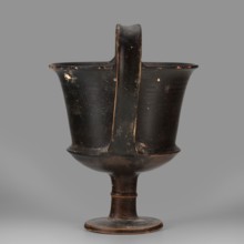 Kantharos, unknown Boeotian workshop. Physical description: Thin-walled kantharos with straight,