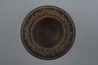 Black-finished bowl, 4th century BC, Southern Italy; vessel bowl; height 6.0 cm, width 11.5 cm., A