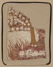 Wall painting. Tree and human figure in flames, Nubian workshop, wall paintings, tree iconographic.