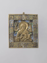 Icon: Saint Nicholas the Wonderworker. Russian workshop. Nicholas of Myra ca. 270–352. In the