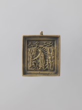 Icon: Descent into Abyss, Russian workshop, Resurrection of Christ iconography, mandorla