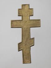 Cross: Crucifixion of Christ, Old Believer Popovtsy workshop; crosses; Lord of Hosts iconography;