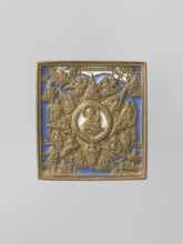 Icon: Mother of God - Nieopalimaya Kupina. Old Believer workshop. Nieopalimaya Kupina iconographic.