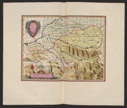 Le pais de Bearn; cartographic map of Béarn, France Aquitaine; makers: Pieter Schenck 1660–1711 and