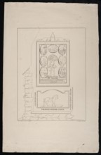 Tomb of Boleslaw the Brave in Osjak, lithograph by Ignaz Bergmann after Gabriel Charton's