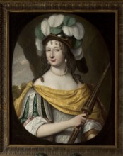 Christina Vasa 1626–1689 in Minerva's costume, painted by Pieter Nason 1612–ca.1688/1690. The