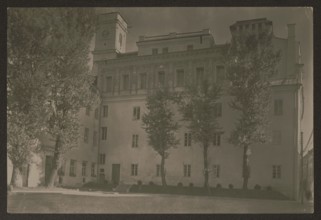 Vilnius. Stefan Batory University — From Napoleon Square. Photographer: Jan Bulhak 1876–1950.