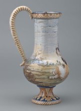 Jug on a leg, Jug with a bulging belly on a leg, with an elongated neck ending in a profiled,