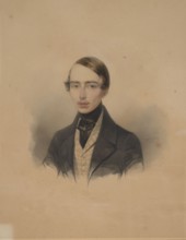 Karol Andrzej Radziwill 1821–1886, painted by Waldemar Hau 1816–1895. Bust slightly turned to the
