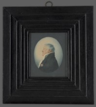 Karol Otto Kniaziewicz 1762–1842, unknown author. Bust of a man in left profile. Blue eye,
