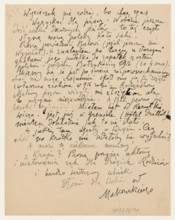 Letter to Maria Mickiewiczówna with a drawing view of the bridge in Espaly, Makowski, Tadeusz