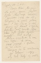 Letter to Maria Mickiewiczówna from Tadeusz Makowski 1882–1932, one page, both sides written, 22