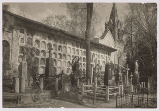 View of the Catacombs, photograph by Jan Bulhak 1876–1950, ca. 1934. Rasos Cemetery Rossa, Vilnius,
