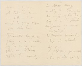 Letter to Maria Mickiewiczówna by Tadeusz Makowski 1882–1932. Manuscript letter, filigree, 2
