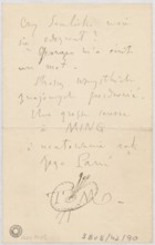 Letter to Maria Mickiewiczówna by Tadeusz Makowski 1882–1932; manuscript letter, 2 leaves all pages