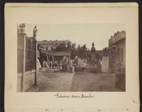 Courtyard of Mancel's House View of Jan Józef Manzel's stonemasonry and sculpting workshop,