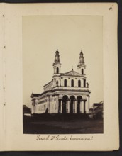 Warsaw. Church of St. Charles Borromeo according to a design by architect Henryk Marconi showing a