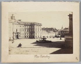 Theatre Square View of the Town Hall and Blanka Palace from Wierzbowa Street towards Castle Square,