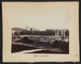 Krasinski Garden View of the gate to the Garden from Nalewki Street. On the left, buildings of