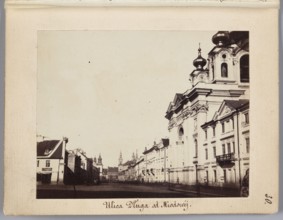 Dluga Street from Miodowa Street View towards Freta Street, Karol Beyer 1818–1877 author, Orthodox